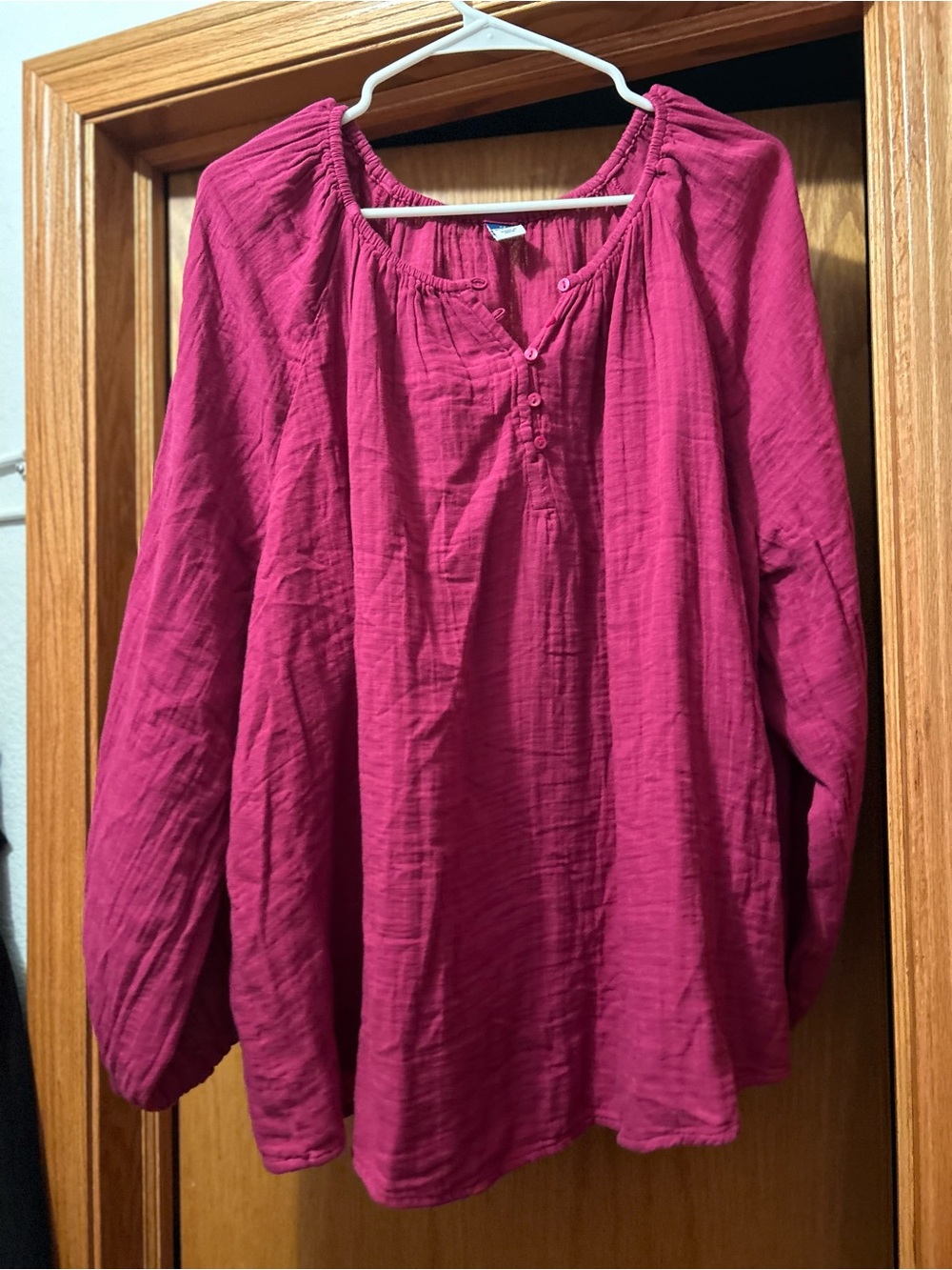 Old Navy Raspberry Peasant Tunic Top